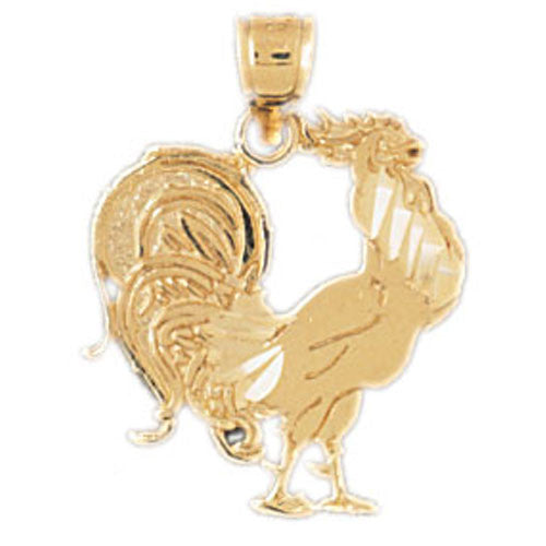 14K GOLD BIRD CHARM - COCK #2970