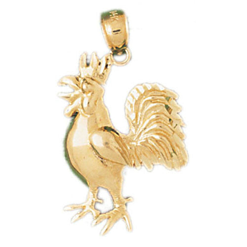 14K GOLD BIRD CHARM - COCK #2972