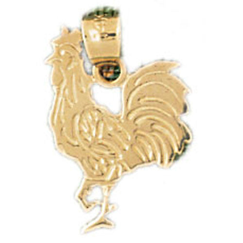 14K GOLD BIRD CHARM - COCK #2973
