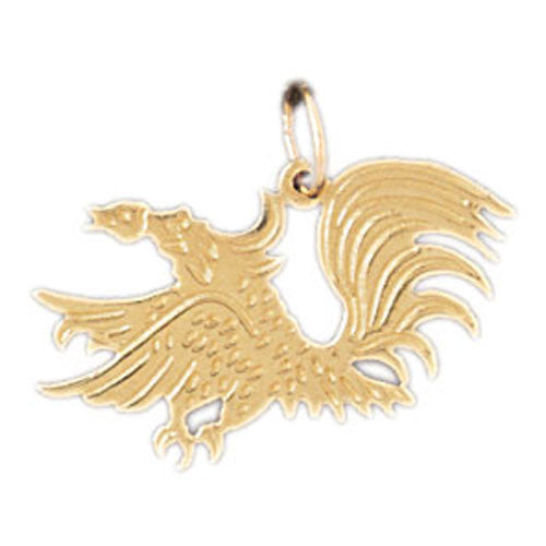 14K GOLD BIRD CHARM - COCK #2976