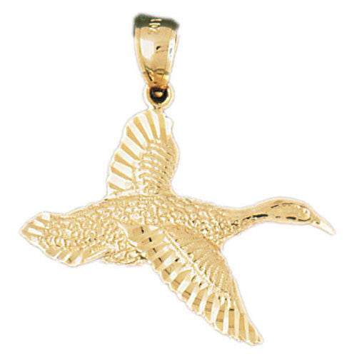 14K GOLD BIRD CHARM - DUCK #2946