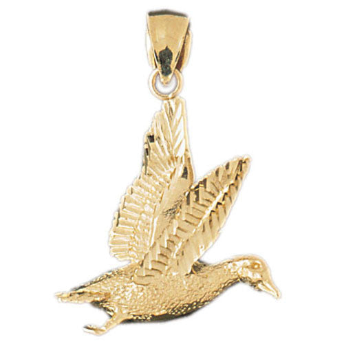 14K GOLD BIRD CHARM - DUCK #2947