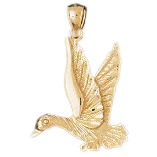 14K GOLD BIRD CHARM - DUCK #2948