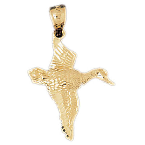 14K GOLD BIRD CHARM - DUCK #2949