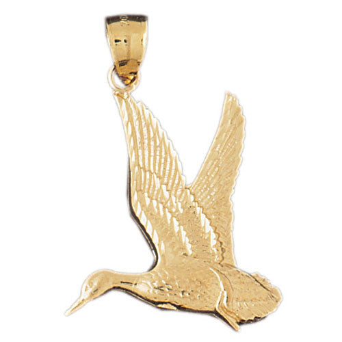 14K GOLD BIRD CHARM - DUCK #2951