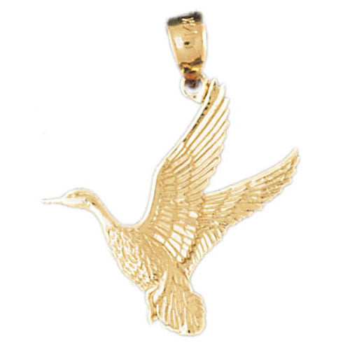 14K GOLD BIRD CHARM - DUCK #2952