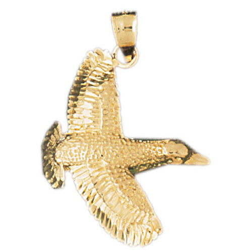 14K GOLD BIRD CHARM - DUCK #2953