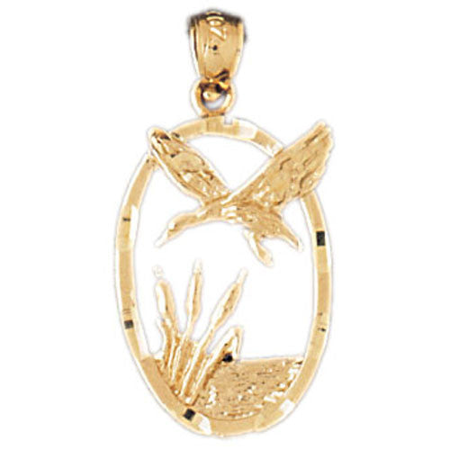 14K GOLD BIRD CHARM - DUCK #2954