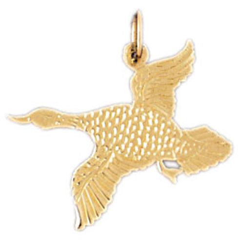 14K GOLD BIRD CHARM - DUCK #2955