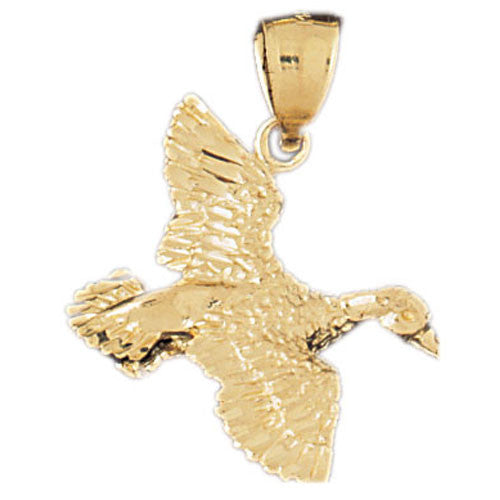 14K GOLD BIRD CHARM - DUCK #2956