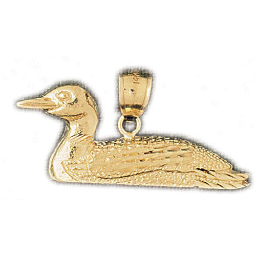 14K GOLD BIRD CHARM - DUCK #3136