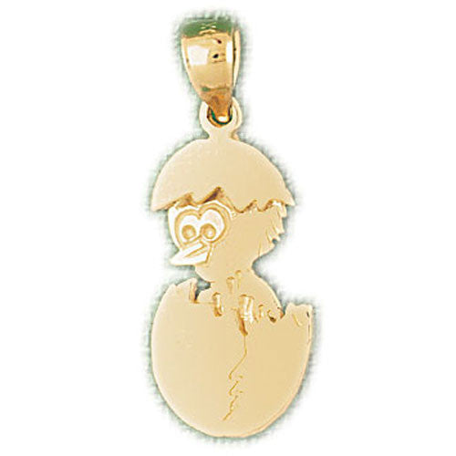 14K GOLD BIRD CHARM - DUCK #3138