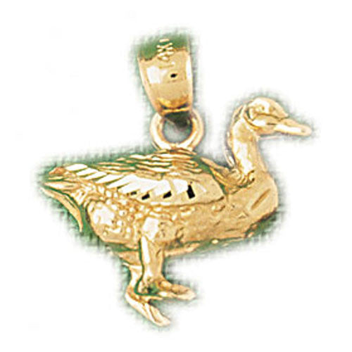 14K GOLD BIRD CHARM - DUCK #3139