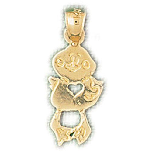 14K GOLD BIRD CHARM - DUCK #3143