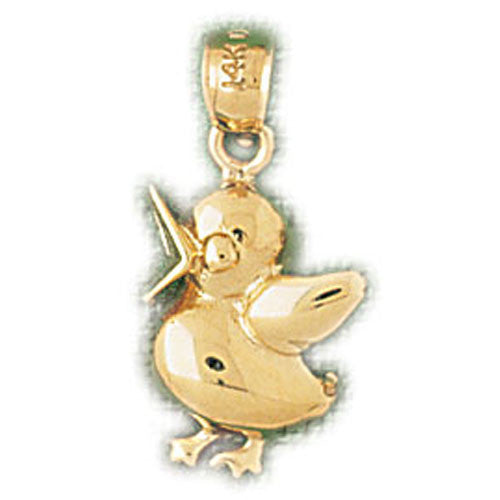 14K GOLD BIRD CHARM - DUCK #3144