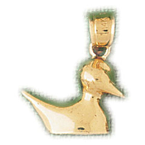 14K GOLD BIRD CHARM - DUCK #3145