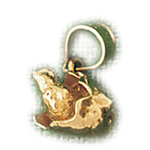 14K GOLD BIRD CHARM - DUCK #3146