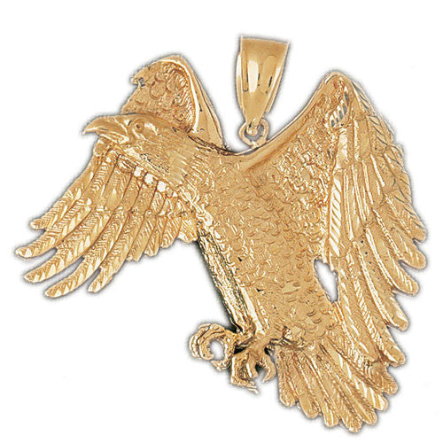 14K GOLD BIRD CHARM - EAGLE #2771