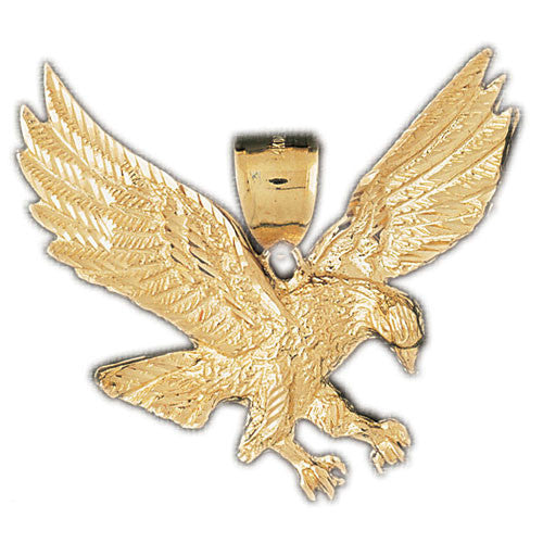 14K GOLD BIRD CHARM - EAGLE #2777