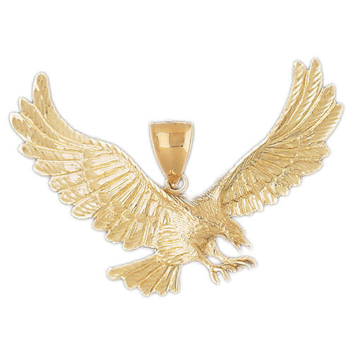 14K GOLD BIRD CHARM - EAGLE #2787