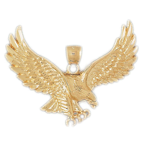 14K GOLD BIRD CHARM - EAGLE #2789