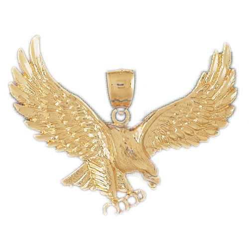 14K GOLD BIRD CHARM - EAGLE #2792