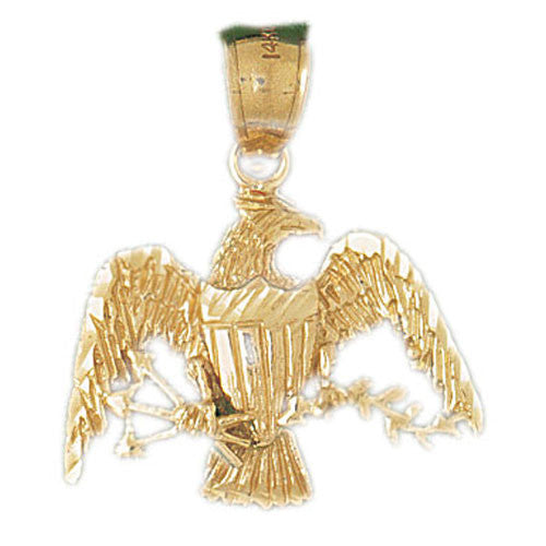 14K GOLD BIRD CHARM - EAGLE #2804