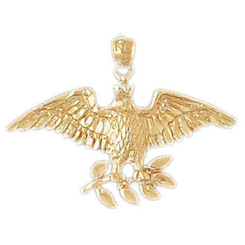 14K GOLD BIRD CHARM - EAGLE #2808