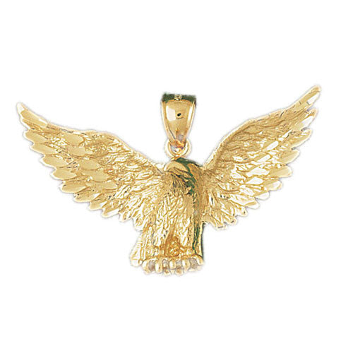 14K GOLD BIRD CHARM - EAGLE #2809