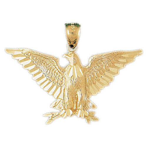 14K GOLD BIRD CHARM - EAGLE #2810