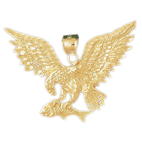 14K GOLD BIRD CHARM - EAGLE #2813
