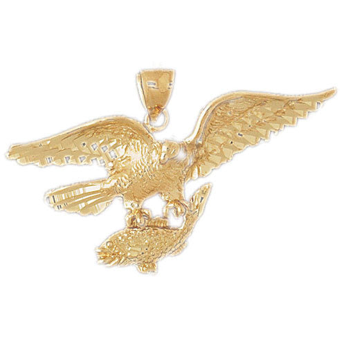 14K GOLD BIRD CHARM - EAGLE #2815