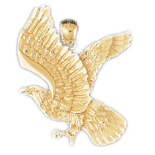 14K GOLD BIRD CHARM - EAGLE #2821