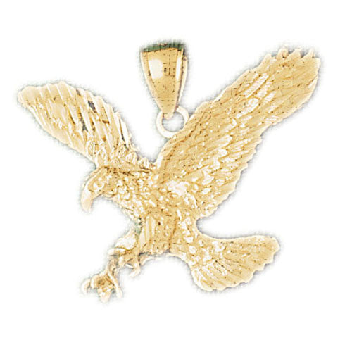 14K GOLD BIRD CHARM - EAGLE #2825