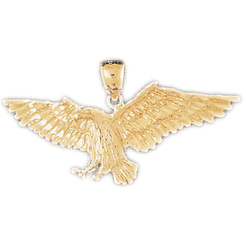 14K GOLD BIRD CHARM - EAGLE #2827