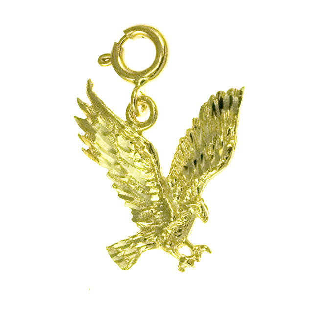 14K GOLD BIRD CHARM - EAGLE #2830
