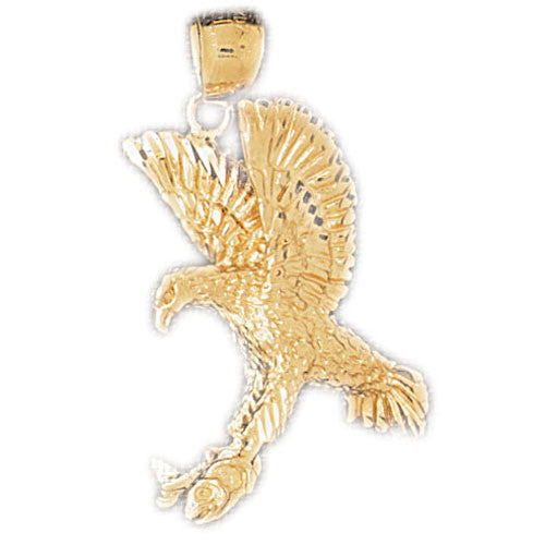 14K GOLD BIRD CHARM - EAGLE #2833