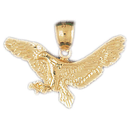 14K GOLD BIRD CHARM - EAGLE #2845