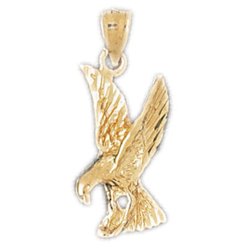 14K GOLD BIRD CHARM - EAGLE #2851