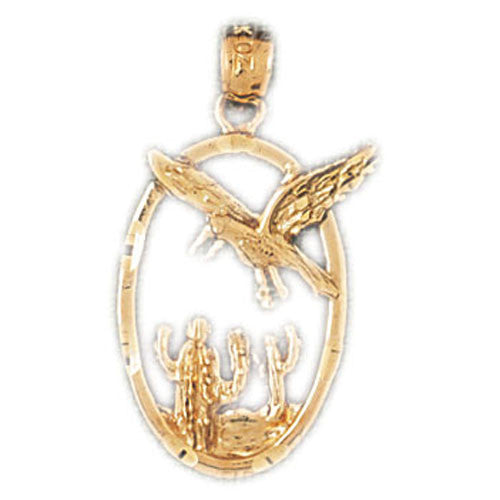 14K GOLD BIRD CHARM - EAGLE #2862
