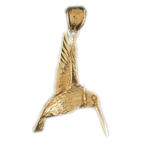 14K GOLD BIRD CHARM - HUMMINGBIRD #3025