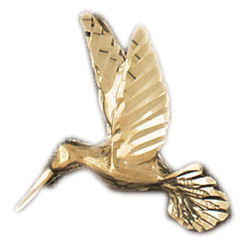 14K GOLD BIRD CHARM - HUMMINGBIRD #3026