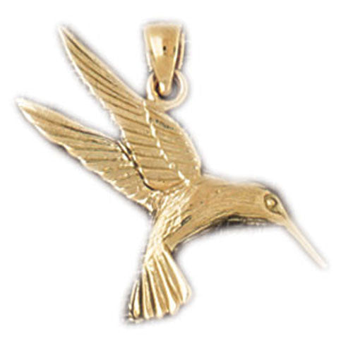 14K GOLD BIRD CHARM - HUMMINGBIRD #3029
