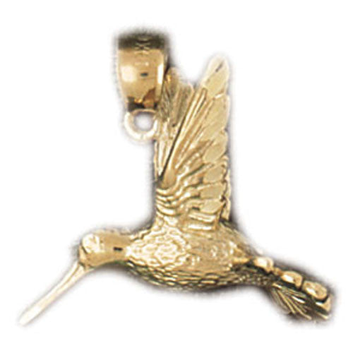 14K GOLD BIRD CHARM - HUMMINGBIRD #3030