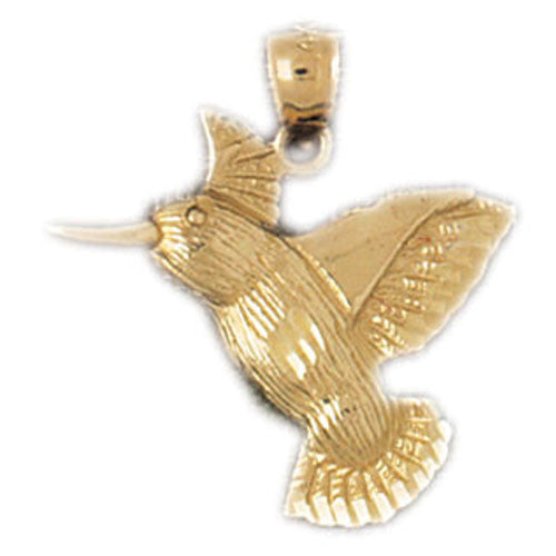 14K GOLD BIRD CHARM - HUMMINGBIRD #3032