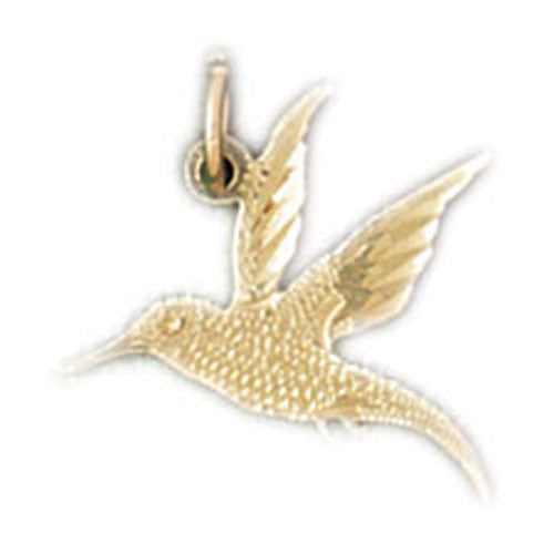 14K GOLD BIRD CHARM - HUMMINGBIRD #3035