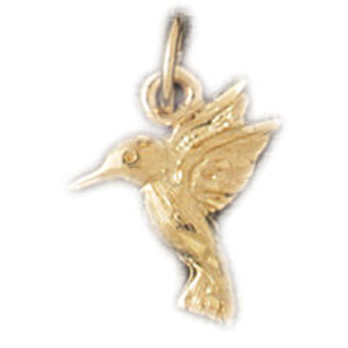 14K GOLD BIRD CHARM - HUMMINGBIRD #3036