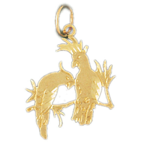 14K GOLD BIRD CHARM - LOVEBIRD #2903