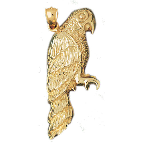14K GOLD BIRD CHARM - PARROT #2881