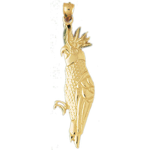 14K GOLD BIRD CHARM - PARROT #2883
